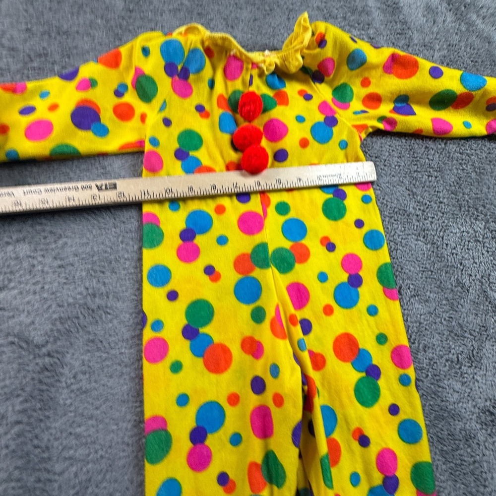 Rubie's Toddler Clown Costume Yellow Polka Dot One Piece Jumpsuit 1-2T USA - Picture 3 of 5